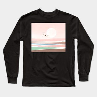 Pastel colored landscape poster Long Sleeve T-Shirt